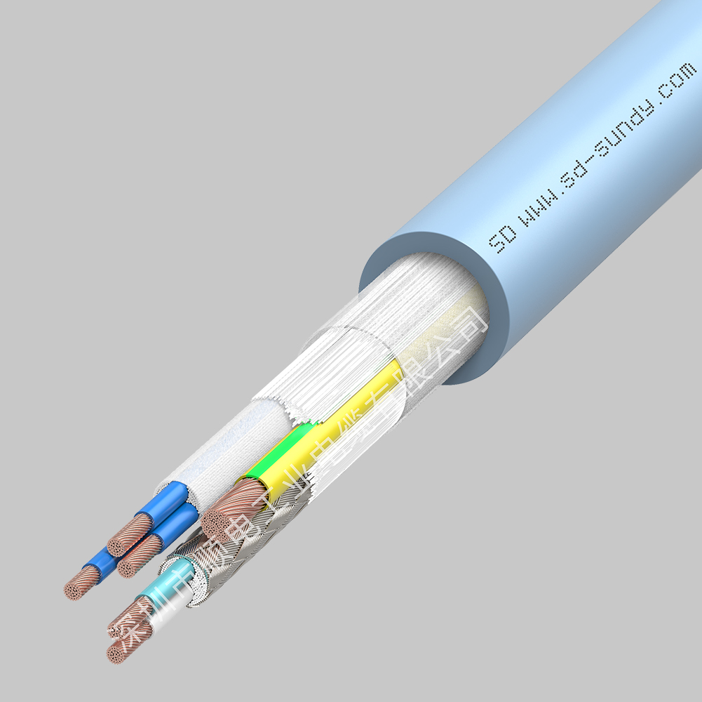 CDF100天博电竞高柔性PVC材质拖链信号电缆